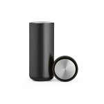 Vaso de viaje de acero inoxidable reciclado de doble pared 340ml color negro vista frontal