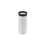 Vaso de viaje de acero inoxidable reciclado de doble pared 340ml color blanco segunda vista