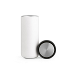 Vaso de viaje de acero inoxidable reciclado de doble pared 340ml color blanco vista frontal