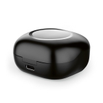 Auriculares resistentes al agua con cancelación de ruido color negro vista en caja