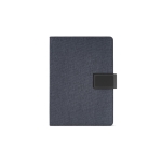 Portafolios de RPET con funda para tablet y cierre magnético A5 color azul real vista frontal