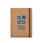 Portafolios de corcho con bolsillo para teléfono y portalápices A5 vista principal