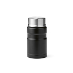 Tarro de comida de acero reciclado con cuchara plegable 740ml color negro