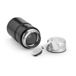 Tarro de comida de acero reciclado con cuchara plegable 740ml color negro tercera vista