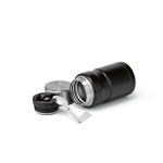 Tarro de comida de acero reciclado con cuchara plegable 740ml color negro sexta vista