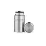 Tarro de comida de acero reciclado con cuchara plegable 740ml color plateado segunda vista