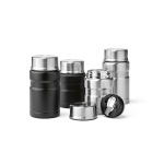 Tarro de comida de acero reciclado con cuchara plegable 740ml