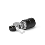 Tarro para comida de acero reciclado con doble pared 500ml color negro cuarta vista