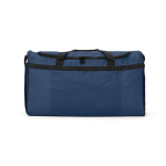 Bolsa deportiva impermeable de plástico eco con bolsillo oculto 50L color azul vista frontal