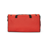 Bolsa deportiva impermeable de plástico eco con bolsillo oculto 50L color rojo vista trasera