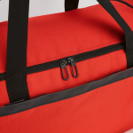 Bolsa deportiva impermeable de plástico eco con bolsillo oculto 50L color rojo segunda vista de detalle