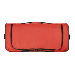 Bolsa deportiva impermeable de plástico eco con bolsillo oculto 50L color rojo segunda vista