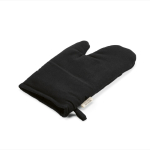 Guante de cocina con pulgar separado en algodón reciclado 220g /m2 color negro