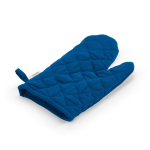 Guante de cocina con pulgar separado en algodón reciclado 220g /m2 color azul segunda vista