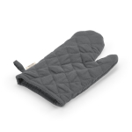 Guante de cocina con pulgar separado en algodón reciclado 220g /m2 color gris segunda vista