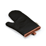 Guante de cocina robusto de algodón eco con pulgar separado 280 g/m2 color negro