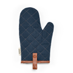 Guante de cocina robusto de algodón eco con pulgar separado 280 g/m2 color azul marino vista trasera