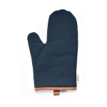 Guante de cocina robusto de algodón eco con pulgar separado 280 g/m2 color azul marino vista frontal