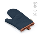 Guante de cocina robusto de algodón eco con pulgar separado 280 g/m2 color azul marino