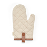 Guante de cocina robusto de algodón eco con pulgar separado 280 g/m2 color natural vista trasera