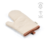 Guante de cocina robusto de algodón eco con pulgar separado 280 g/m2 color natural