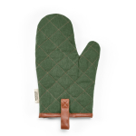 Guante de cocina robusto de algodón eco con pulgar separado 280 g/m2 color verde militar vista trasera