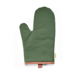 Guante de cocina robusto de algodón eco con pulgar separado 280 g/m2 color verde militar vista frontal