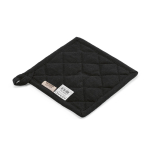 Agarrador de cocina de algodón reciclado con asa para colgar 180 g/m2 color negro segunda vista