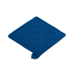 Agarrador de cocina de algodón reciclado con asa para colgar 180 g/m2 color azul