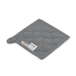 Agarrador de cocina de algodón reciclado con asa para colgar 180 g/m2 color gris segunda vista