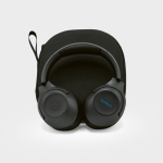 Auriculares inalámbricos con cancelación activa y micrófono con IA color gris oscuro tercera vista