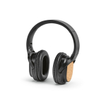 Auriculares inalámbricos con parte en corcho y con gran alcance de 10m color negro