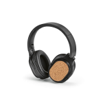 Auriculares inalámbricos con parte en corcho y con gran alcance de 10m color negro segunda vista