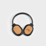 Auriculares inalámbricos con parte en corcho y con gran alcance de 10m color negro segunda vista