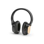 Auriculares inalámbricos con bambú, carga USB-C y batería de 8H color negro