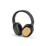 Auriculares inalámbricos con bambú, carga USB-C y batería de 8H color negro segunda vista