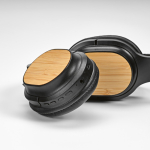 Auriculares inalámbricos con bambú, carga USB-C y batería de 8H color negro segunda vista de detalle