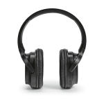 Auriculares inalámbricos con bambú, carga USB-C y batería de 8H color negro vista frontal