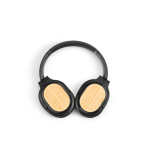 Auriculares inalámbricos con bambú, carga USB-C y batería de 8H color negro vista superior