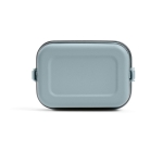Fiambrera doble de acero inoxidable reciclado con hebillas 1,05L color azul jaspeado tercera vista