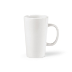 Taza con cuerpo de cerámica y asa grande 270ml color blanco