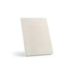 Libreta con cubierta de cáñamo y tapa flexible A5 hojas a puntos color blanco