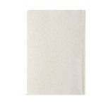 Libreta con cubierta de cáñamo y tapa flexible A5 hojas a puntos color blanco vista trasera