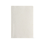 Libreta con cubierta de cáñamo y tapa flexible A5 hojas a puntos color blanco vista frontal