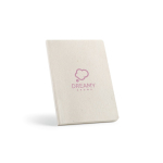 Libreta con cubierta de cáñamo y tapa flexible A5 hojas a puntos color blanco