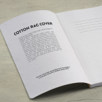 Cuaderno flexible con cubierta de algodón A5 hojas a puntos color blanco tercera vista