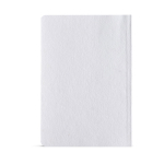 Cuaderno flexible con cubierta de algodón A5 hojas a puntos color blanco vista trasera