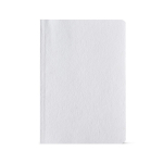 Cuaderno flexible con cubierta de algodón A5 hojas a puntos color blanco vista frontal