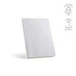 Cuaderno flexible con cubierta de algodón A5 hojas a puntos color blanco