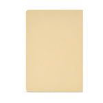Libreta de fibra de bambú con espacio para la fecha A5 hojas a puntos color marrón claro vista trasera